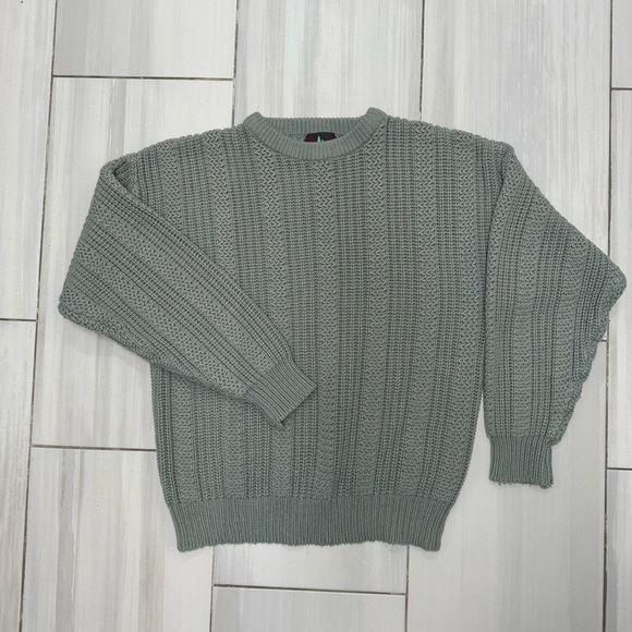 High Sierra by Mervyns Sweater Mens  XL XLarge Gray Knit Vintage Cotton Cable - Picture 1 of 8